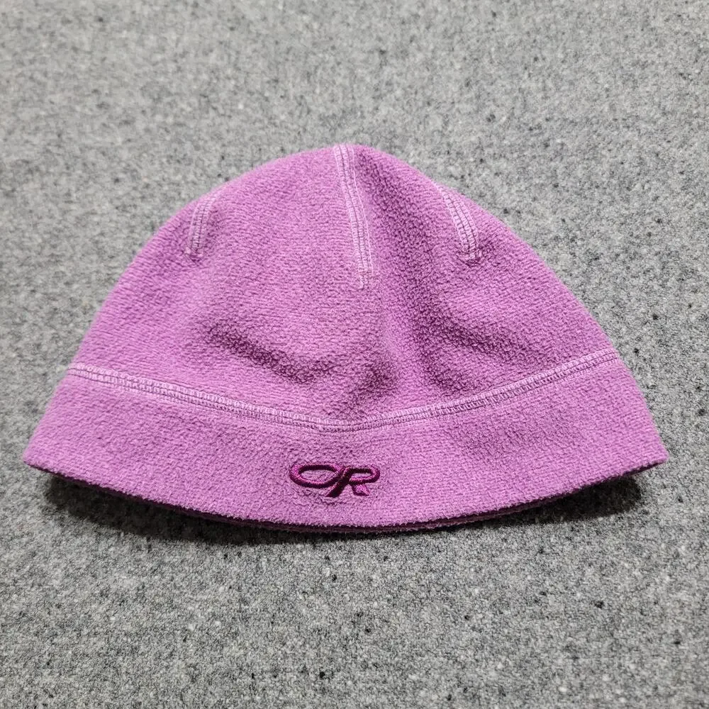Outdoor Research Beanie Toddler 0-3 Years Purple OR Skull Cap Winter Hat Fleece